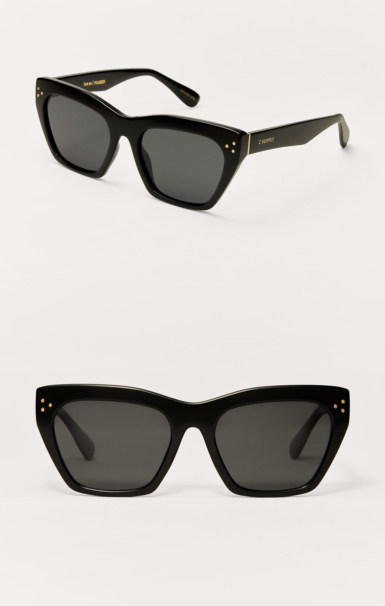 Park Ave Sunglasses Polished Black / Gray Polarized