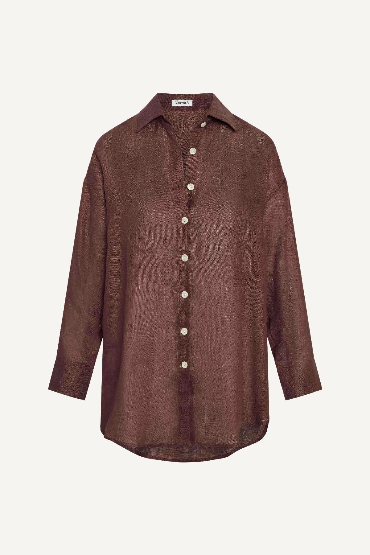 Playa Boyfriend Shirt - Mocha EcoLinen