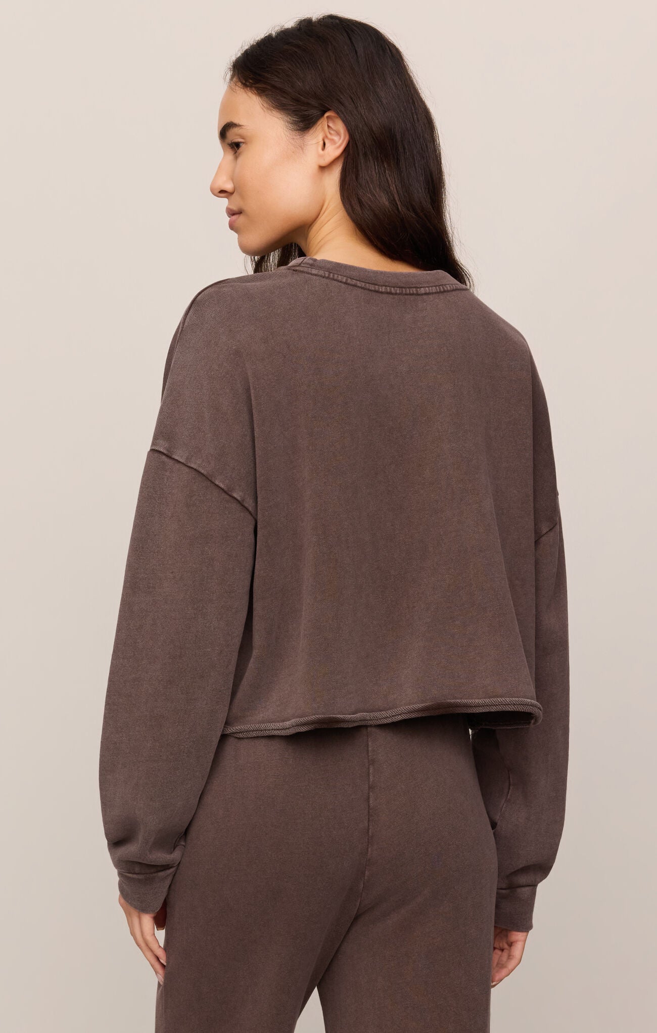 Circuit Knit Sweatshirt Dark Chocolate