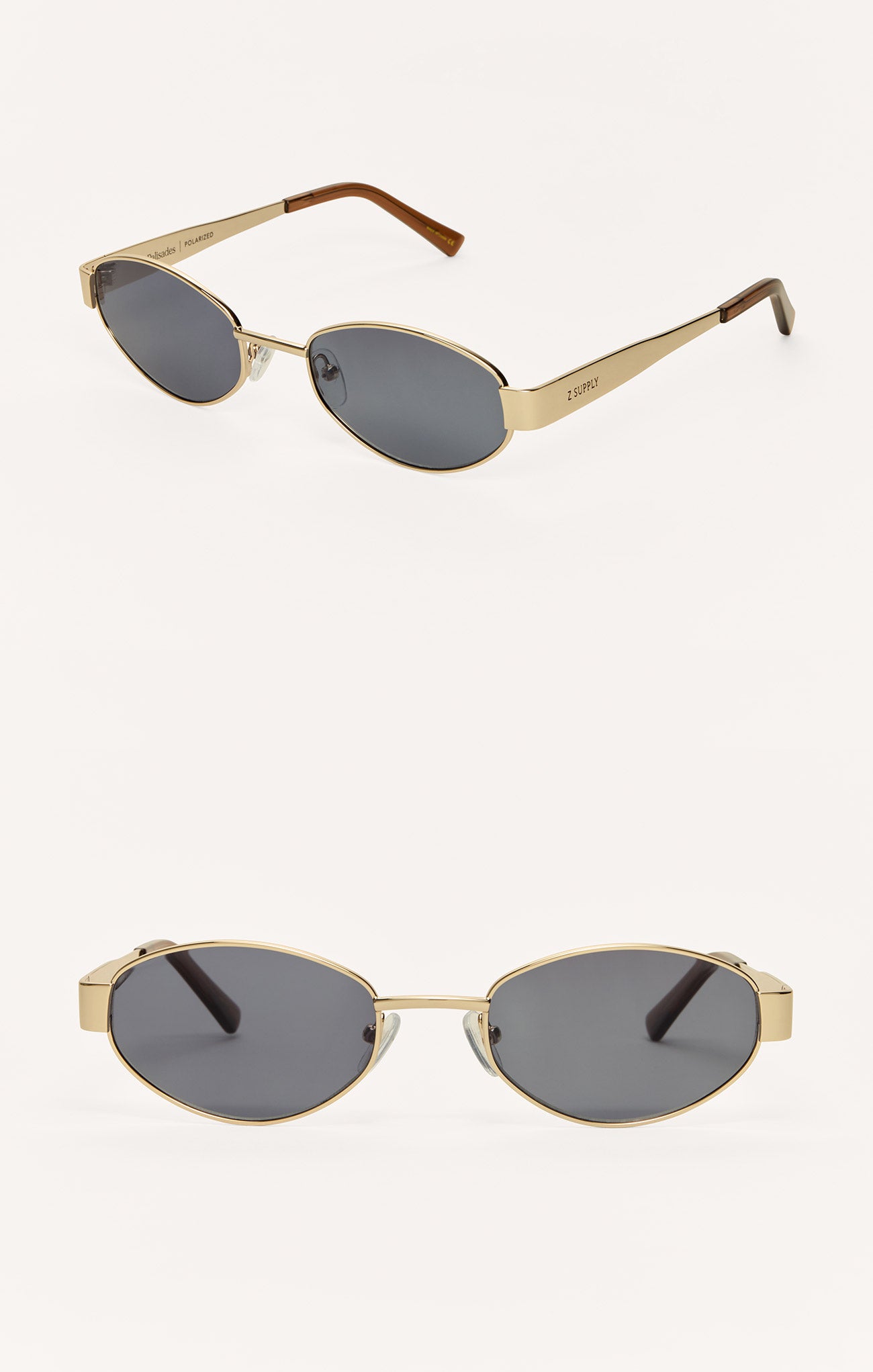 Palisades Sunglasses Gold / Grey Polarized