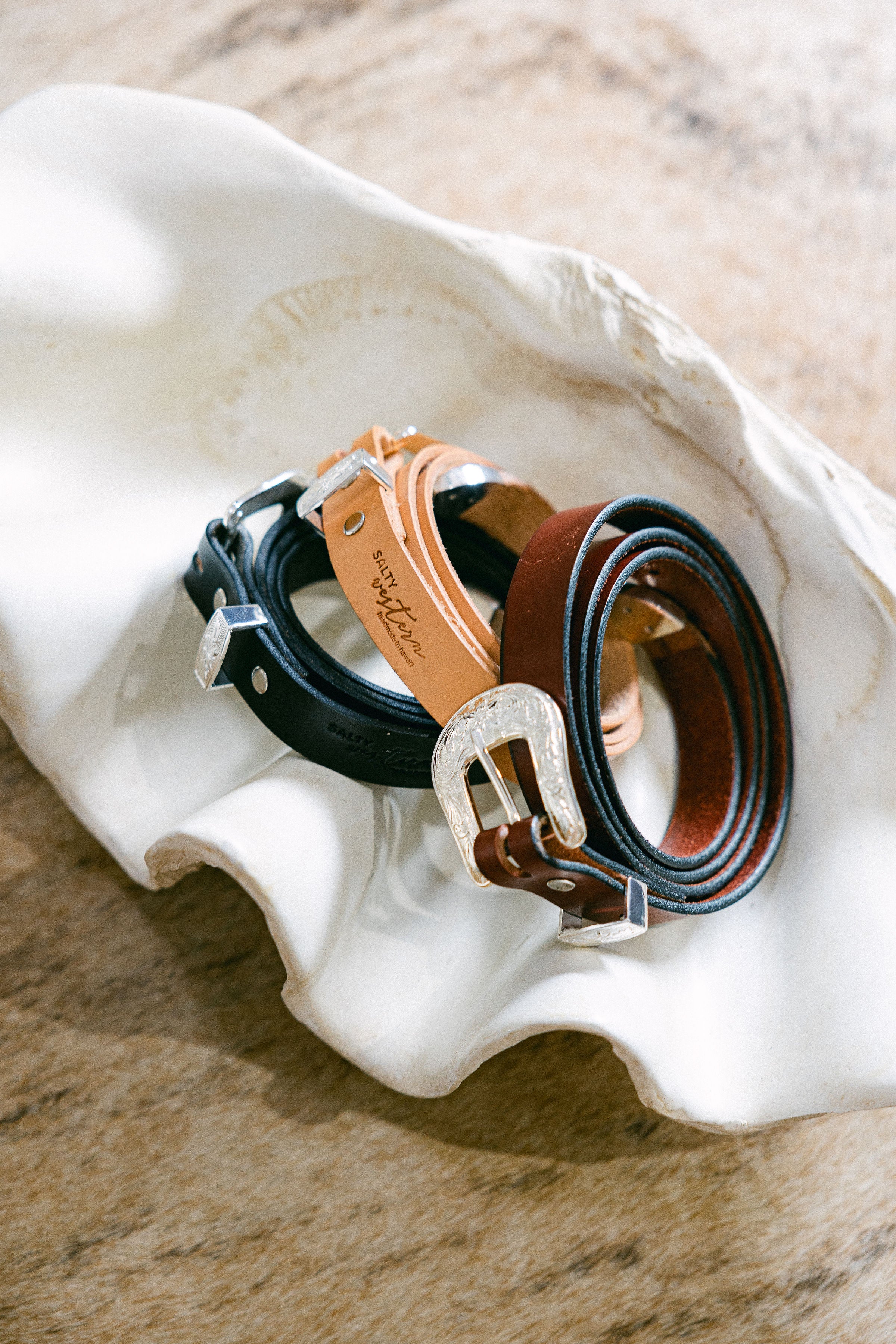 Salty Wester Leather Belt